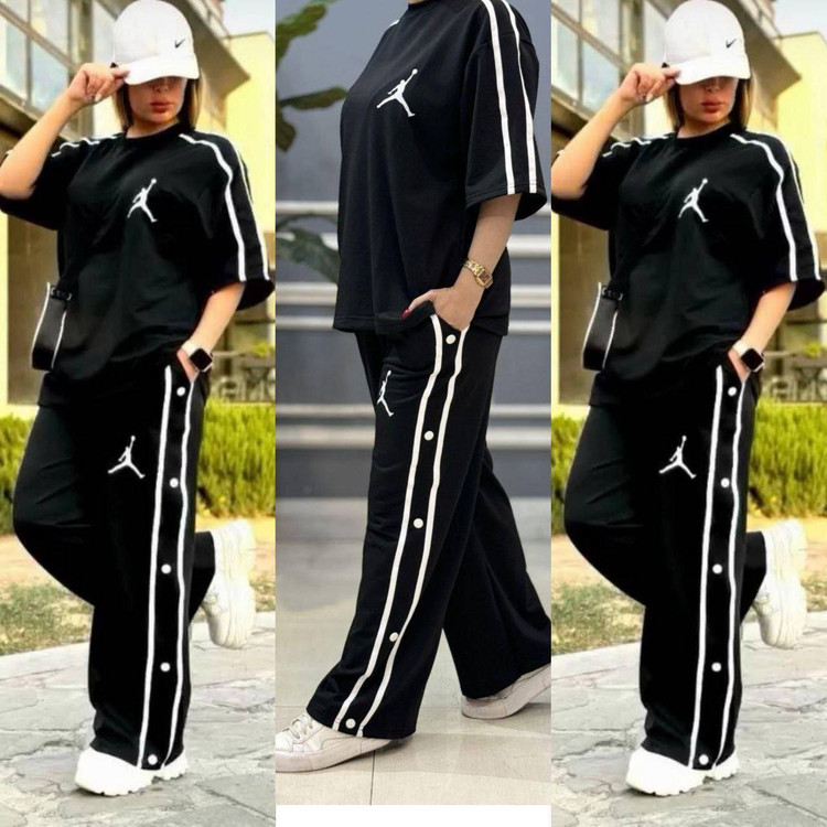 تیشرت شلوار جردن دکمه واقعی
